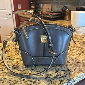 Dooney & Bourke Gray Leather Crossbody Bag